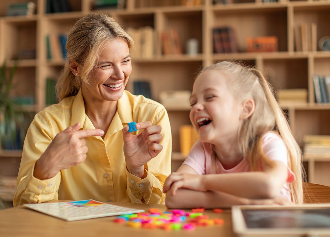 student-and-parent-learning-letters